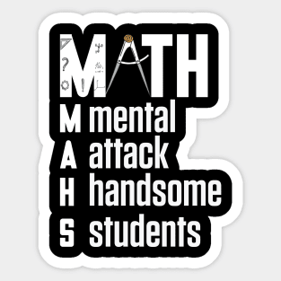 Math fun meme gift idea for lazy students who hate math subject Sticker